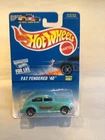 VINTAGE 1996 HOT WHEELS BLUE FAT FENDERED 40 TURQUOISE BLUE #607 NIP