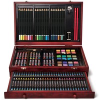 142-piece Art Drawing Set Artist Sketch Kit Paint Pencil Pastel Wood Case Box 142-piece Art Drawing Set Artist Sketch Kit Paint Pencil Pastel Wood Case Box