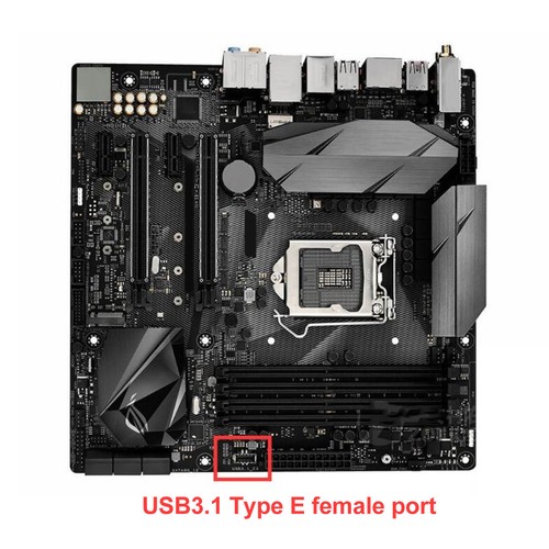 USB 3.1 Type C Front Panel Header Extension Cable Type E To Type C Fit - Picture 13 of 24