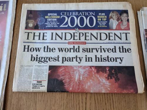 Millennium 1st January 2000 The Times Daily Mail Guardian Lot UK Newspapers - Picture 3 of 7
