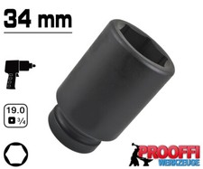 KRAFT Power Schlagschrauber Nuss 3/4" Stecknuss 34 mm Steckschlüssel 6-Kant Lang