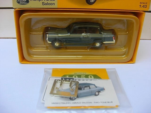 Triumph Herald saloon Vanguards VA05012 MIB 1:43 tr3 tr4 tr5 tr7 austin rover - Imagen 4 de 4