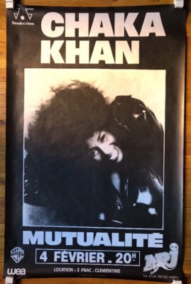 Chaka Chan Original Vintage Poster French Concert Your Pin-up