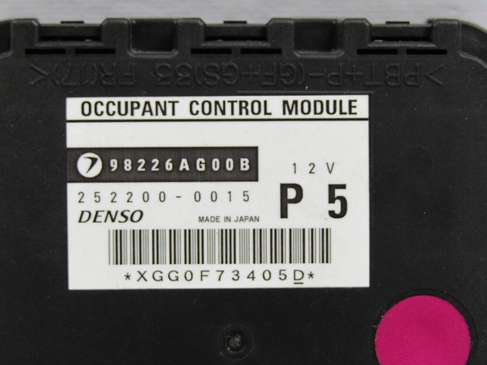 Módulo de control de seguridad para ocupantes Subaru Legacy Outback 2005-2007 OEM 98226AG00B Foto 2 de 4