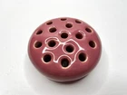 Vintage Roseville Pottery ROSECRAFT Art Deco Pink Floral Frog 16 Holes