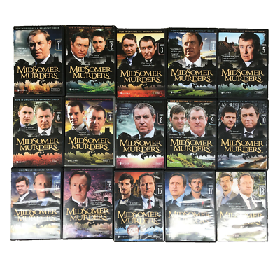 Midsomer Murders Series 1-10 & Series 14-18 DVD (LOT of 15 Case