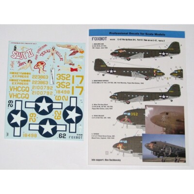 Decals 1:48 Foxbot 48-018A Douglas C-47 Skytrain/Dakota ''Pin-Up Nose Art'' Part 2