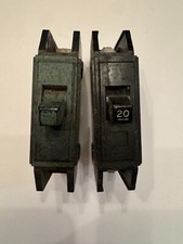 Westinghouse Used Mixed Lot of 2 20 amp Breakers NO Model 