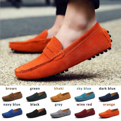 Fashion Men Casual Shoes Leather Loafer Moccasins Slip on Flats Driving Sneakers