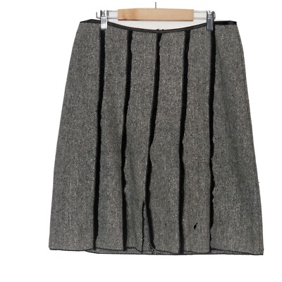 Spanner Gray Shimmering Pleated Skirt Side Zip Career Holiday Womens Size 