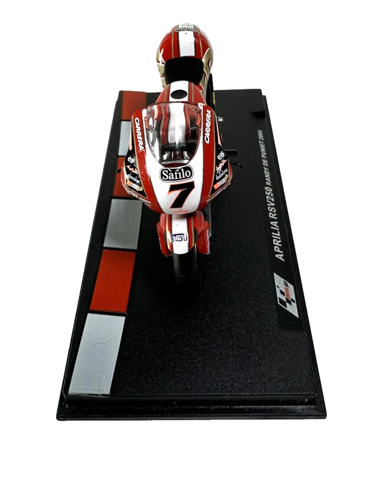 MODELLINO MOTO DIECAST APRILIA RSV 250 RANDY DE PUNIET 2004 1/24 - Immagine 3 di 4