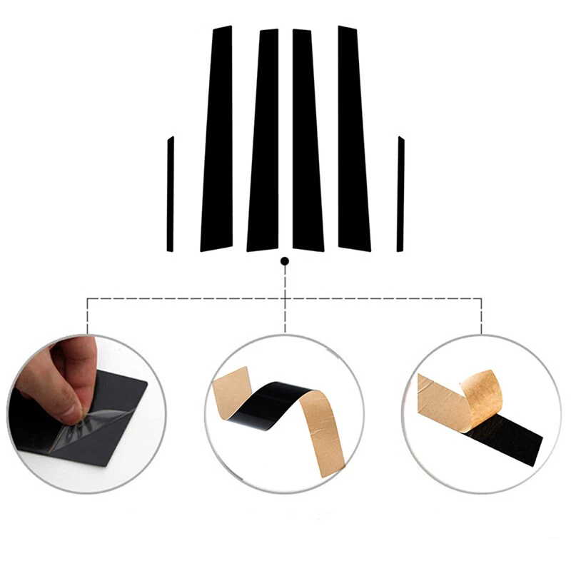 Черные стойки стойки стойки отделка чехол подходит для Toyota Camry XV30 2002-2006 - Изображение 2 из 4