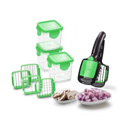 Genius Nicer Dicer Quick 11 Teile Handformat 3x Frischhaltedose Zwiebelschneider