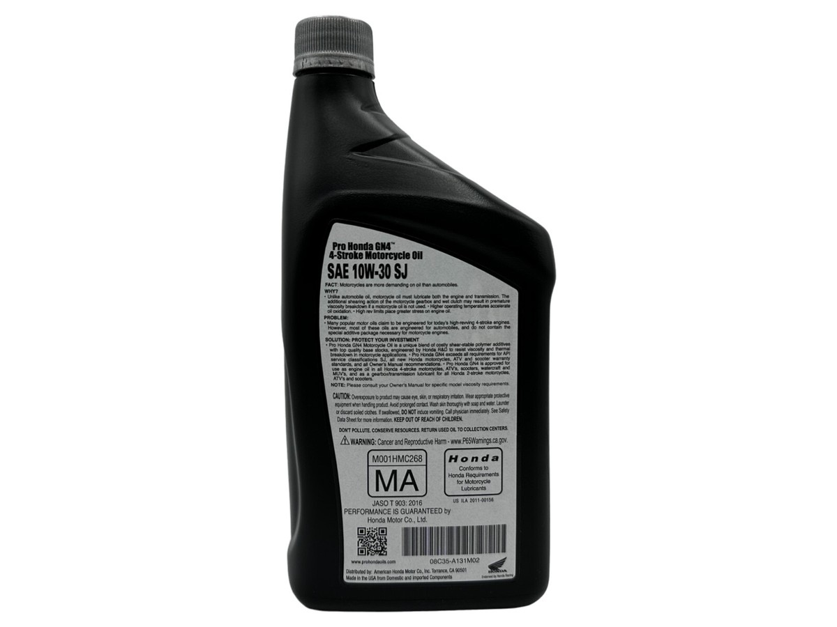 ꙳ m a Honda Genuine OEM GN4 Motorcycle 10W-30 Oil 08C35-A131M02