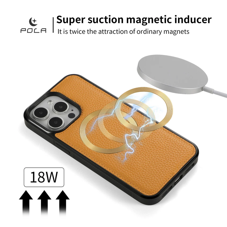 Leather Strap Handbag Wallet Phone Case For iPhone 11 12 13 14 15 Pro Max XR XS - Image 3 of 4