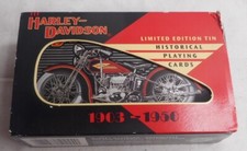 Harley-Davidson Limited Edition Tin Historical Playing Cards 1903-1950 - NEW