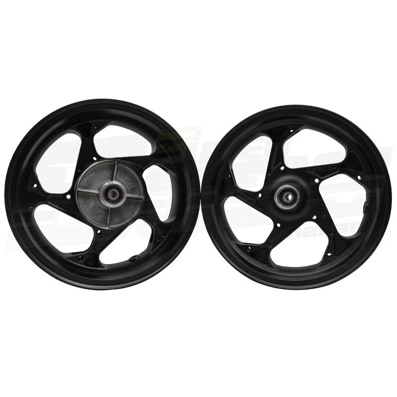 Llantas de aluminio F:300x12 R:400x12 para HONDA GROM/MSX-125,MSX-SF negras Foto 3 de 4