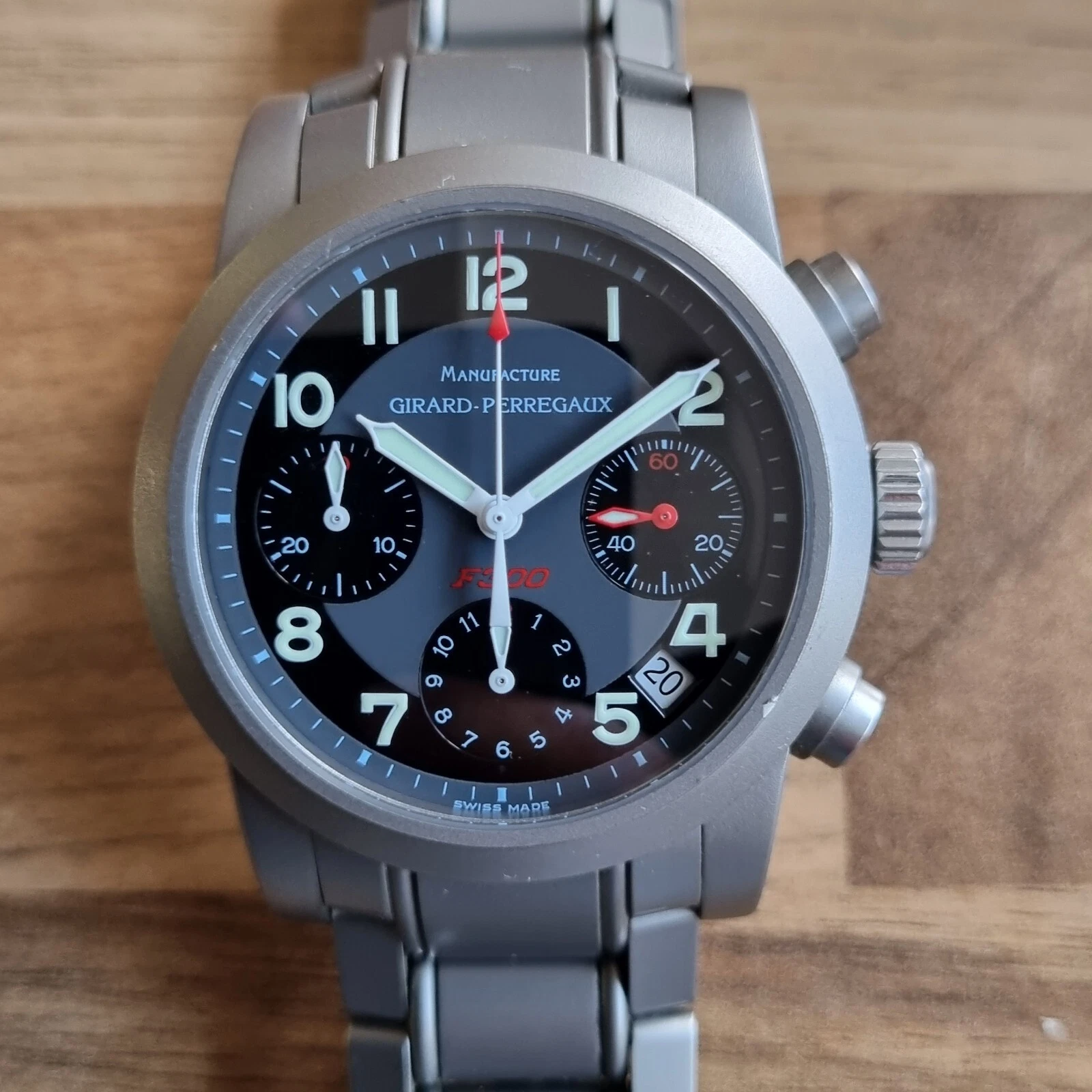 Girard Perregaux — Girard Perregaux Ferrari F300 Chronograph Titanium Automatic Men's Watch