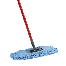 O-Cedar Dual-Action Microfiber Sweeper Dust Mop, Red, Blue