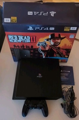  Sony PlayStation PS 4 Pro 1TB CUH-7216B Red Dead Redemption 2 + Spiel 