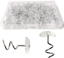 Twist Pins with Clear Heads, Ideas Bedskirt Pins for Holds Bedskirts, Drapes, Sl