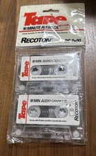 Recoton RC 2X90 Audio Cassette Tape - 2 Cassettes Rare - Unopened 