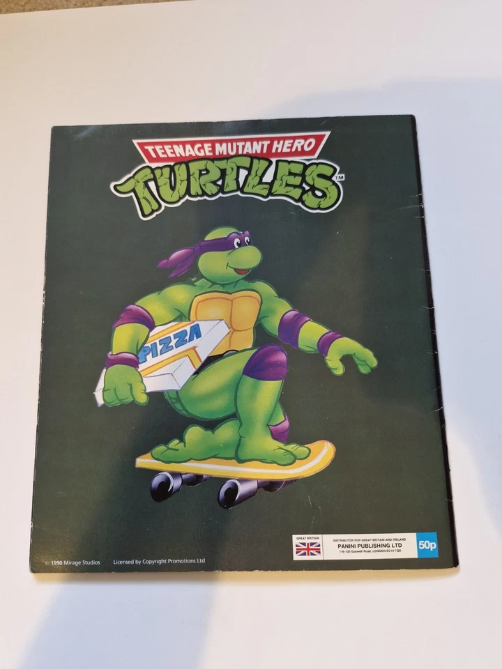 panini Teenage Mutant Hero Turtles album 1990. complete plus poster vgc - Image 3 of 4