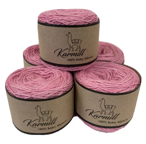 Alpaca Wool Skeins 100% Baby Alpaca Yarn Sport Weight Lot -5 Skeins Pink 3HC002 - product listing photo