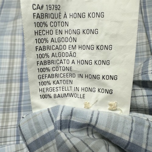 Hombre TIMBERLAND Manga Corta Algodón Azul Cuadros Camisa Informal XL - Imagen 11 de 12