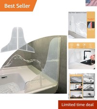 Silicone Shower Splash Guard 2-Pack - Clear Effective Water Barrier