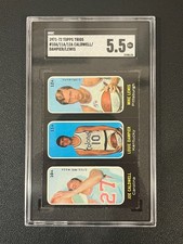 Caldwell Dampier Lewis 1971-72 Topps Trios SGC 5.5 (10A/11A/12A)