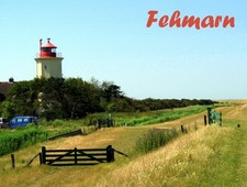 Kühlschrankmagnet Fehmarn Leuchtturm – Ostsee Insel Souvenir Magnet 5,5x7,5 cm