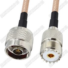 N Male Plug to UHF SO239 Female Jack Connector Lot RF Pigtail RG400 Coax Cable