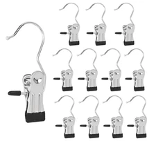 Boot Hanger Clips, 12-Pack Laundry Hanging Hooks Clothes Pins for Closet Orga...