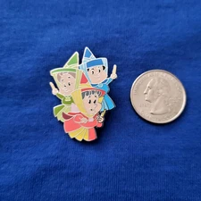DISNEY PIN THREE FAIRIES FLORA FAUNA MERRYWEATHER SLEEPING BEAUTY MALEFICENT