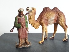 Elastolin Lineol Nardi Araber Krieger Gewehr mit Kamel Made Italy Wildwest Masse