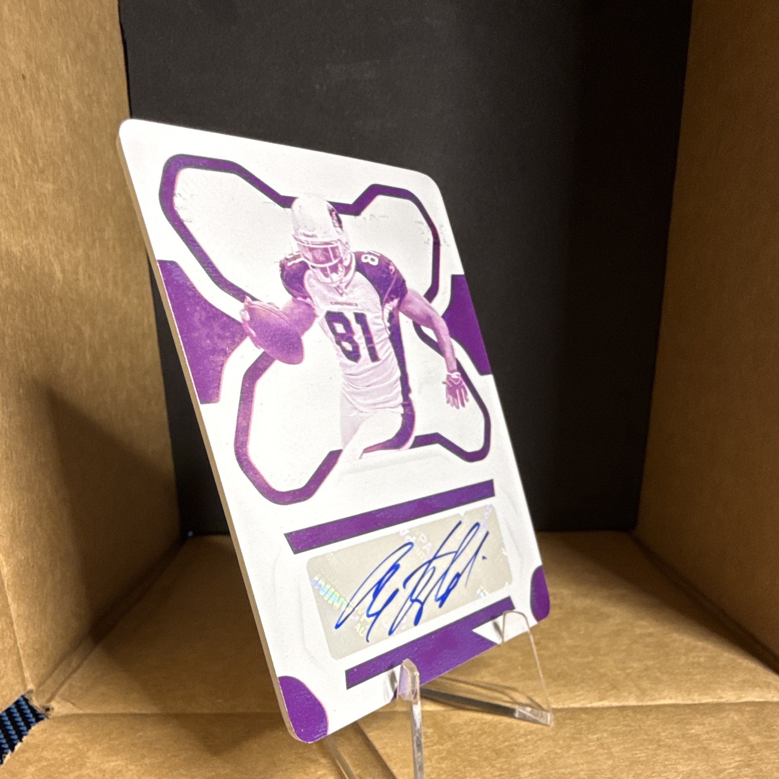 2022 Panini National Treasures Anquan Boldin Cardinals Auto Printing Plate 1/1 view 5