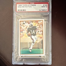 Topps 1985 Album Stickers Walter Payton #156 Chicago Bears NFL Coming Soon