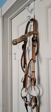 Rawhide Browband Headstall Bridle Star Conchos and silver accents Western Horse