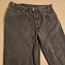 Vintage Levi’s 550 Jeans Men’s 38x32 Black Denim 90s Relaxed Fit Made In USA