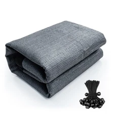 90% Sun Shade Fabric 8x12 ft with Grommets for Patios & Pergolas - Grey