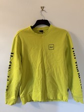 HUF yellow long sleeve sweater Size S #skater #huf