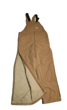 Carhartt FR Brown Cotton Work Bib Overalls FRR44BRN 36x36 Construction Mechanic