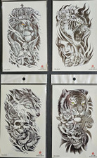 4 Sheets Premium Quality Middle Half Arm Temporary Tattoos For Men  Women 58
