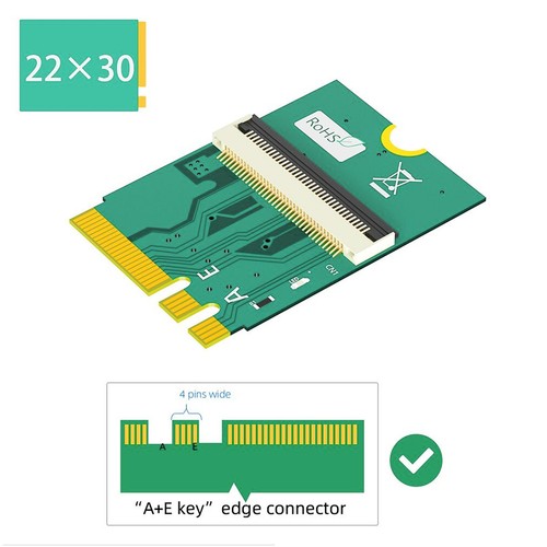 NGFF M.2 Key A E vers PCIE X4 USB Riser Card avec câble FFC Express haute vitesse chaud - Photo 13/24