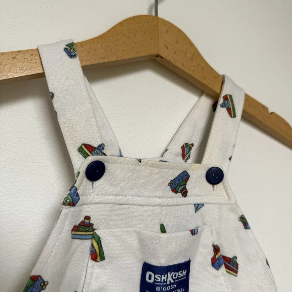 Macacão Oshkosh B'gosh bebê barcos tamanho 3-6 meses excelente estado usado vintage - Imagem 2 de 4