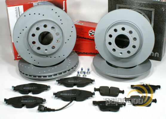 Zimmermann Sport Bremsscheiben 288 Mm + 272 Mm BeläGe Vorne Hinten FüR Audi A3-image