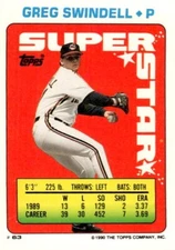 1990 Topps Super Star Stickers #23 Greg Swindell/Dave Stewart Indians/A's