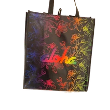 Aloha Rainbow Hibiscus Tote Bag