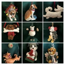 ASSORTED CHRISTMAS ORNAMENTS - PUPPIES AND DOGS - YOU CHOOSE!